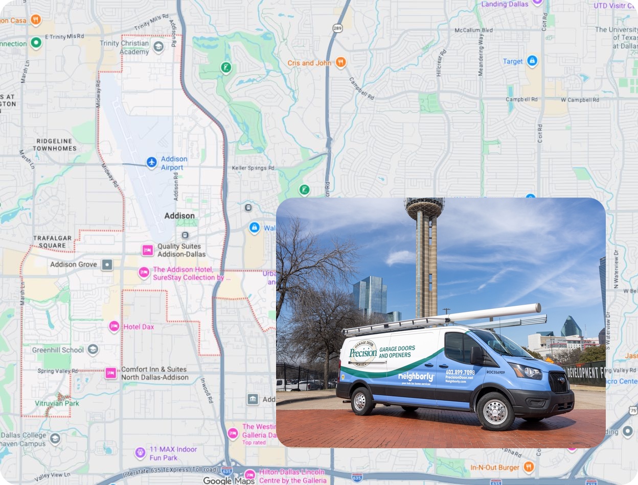 Precision Garage Door Service® of [location] map