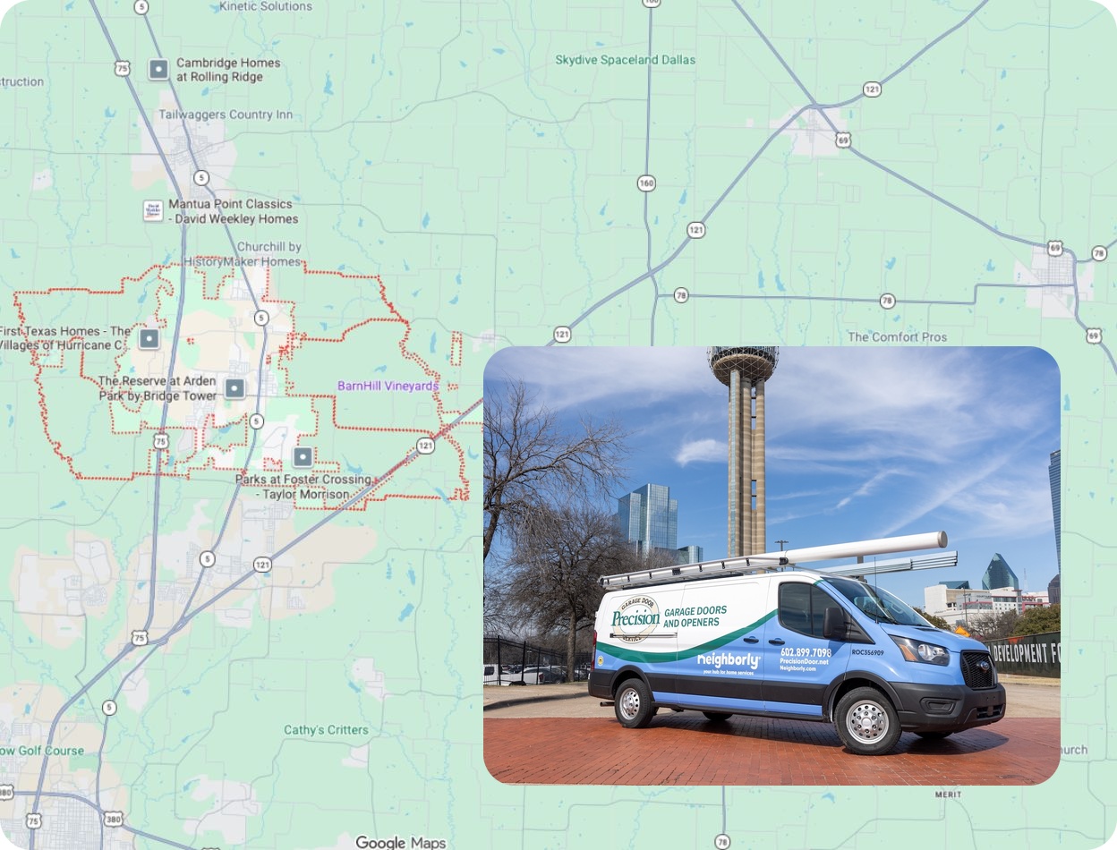 Precision Garage Door Service® of [location] map