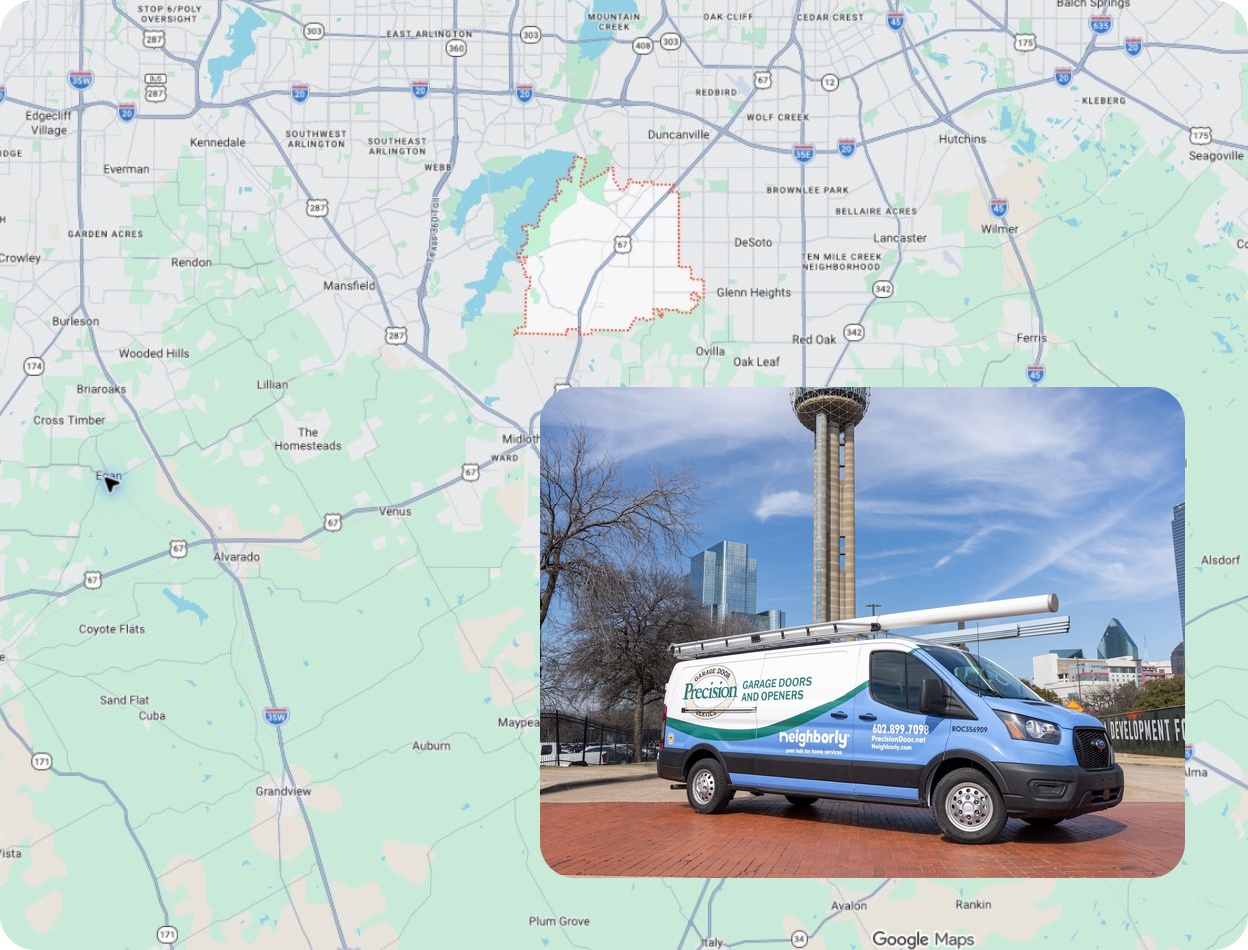 Precision Garage Door Service® of [location] map