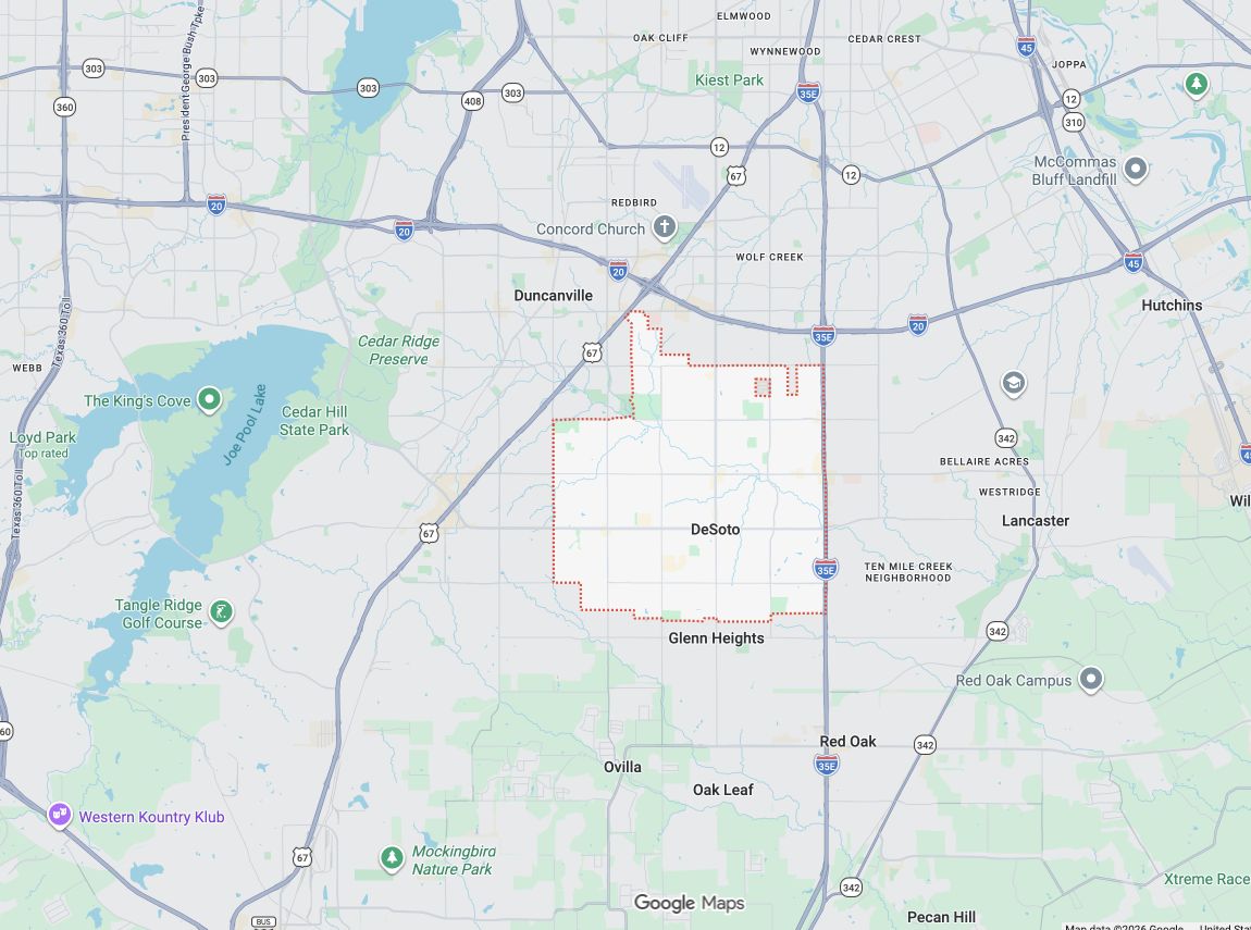 Precision Garage Door Service® of DeSoto map