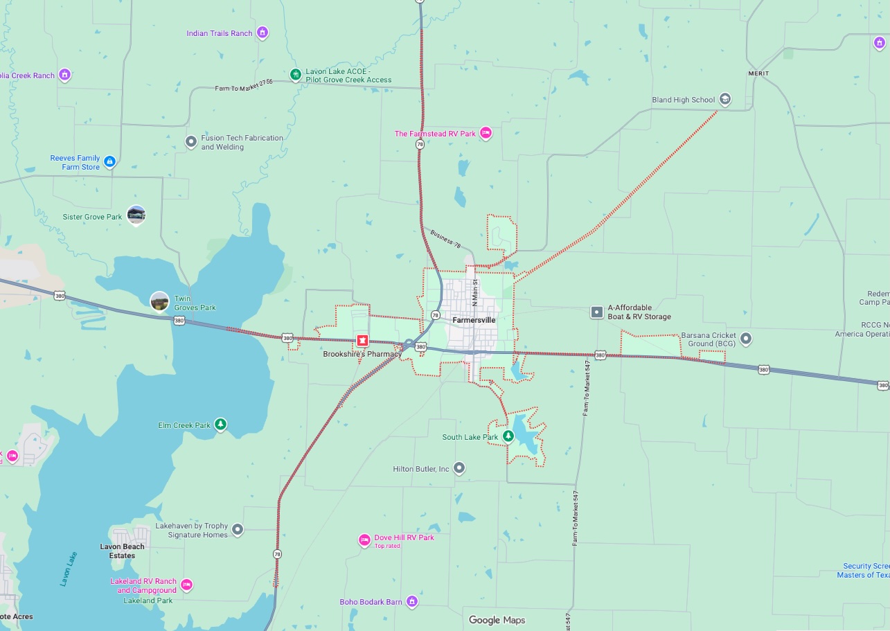Precision Garage Door Service® of Farmersville map