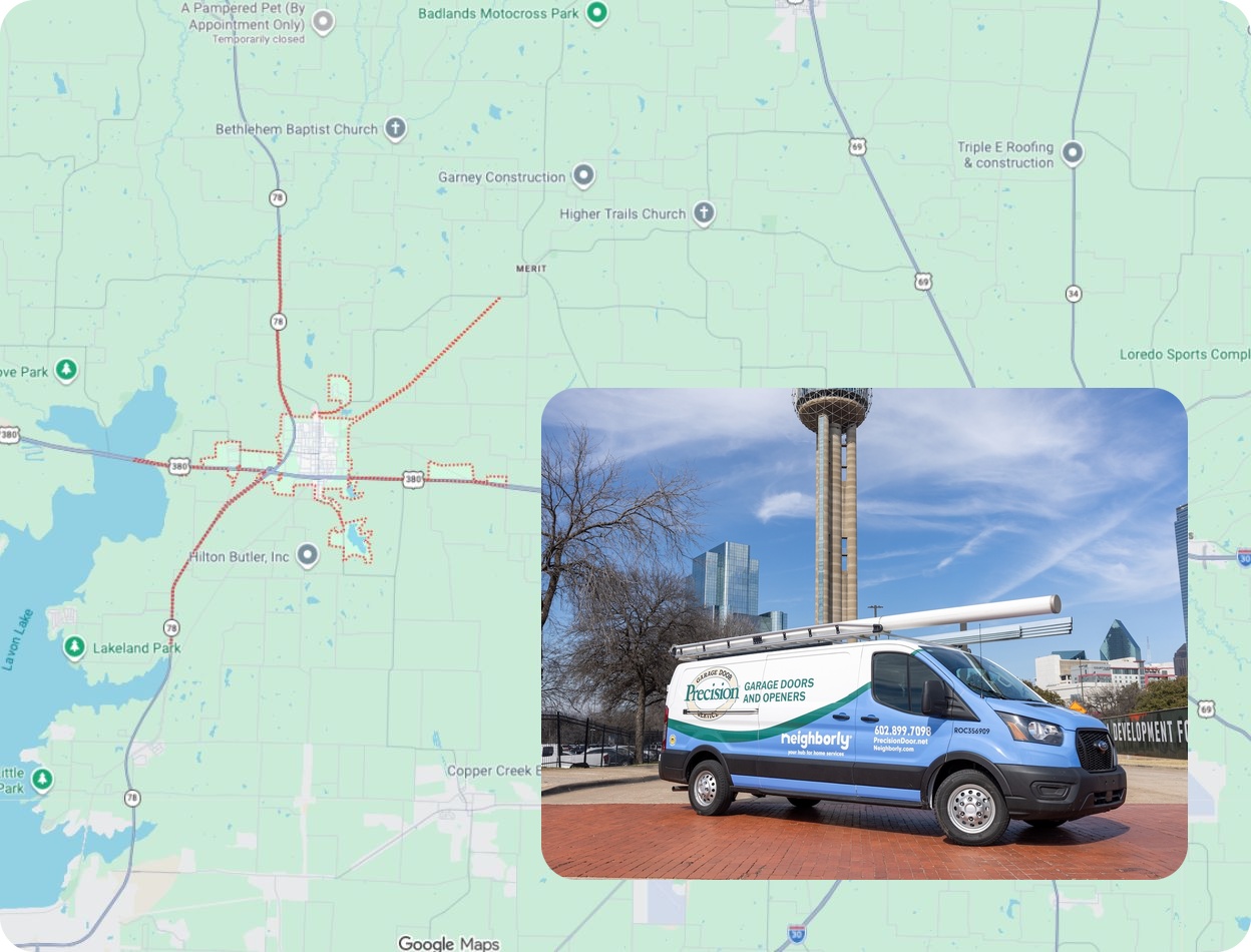 Precision Garage Door Service® of [location] map