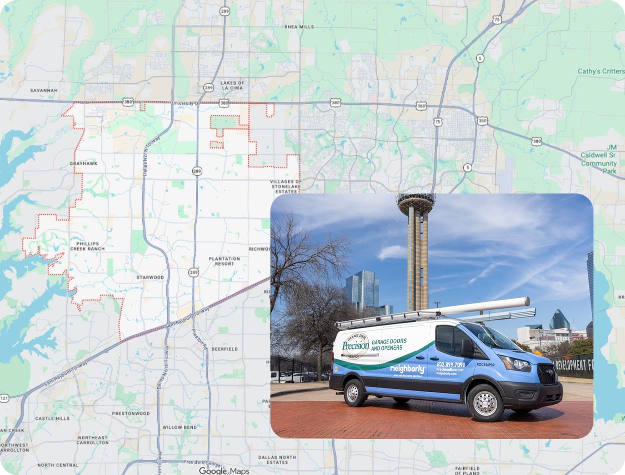 Precision Garage Door Service® of [location] map