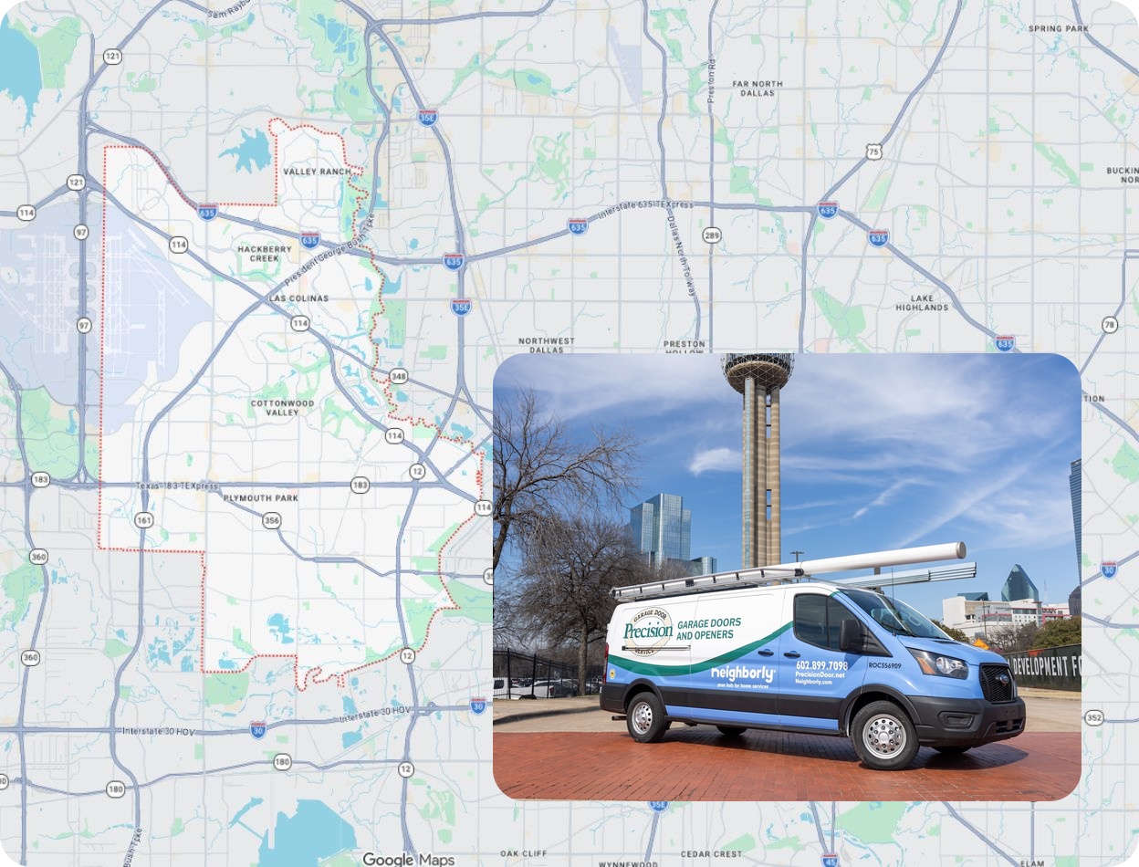 Precision Garage Door Service® of [location] map