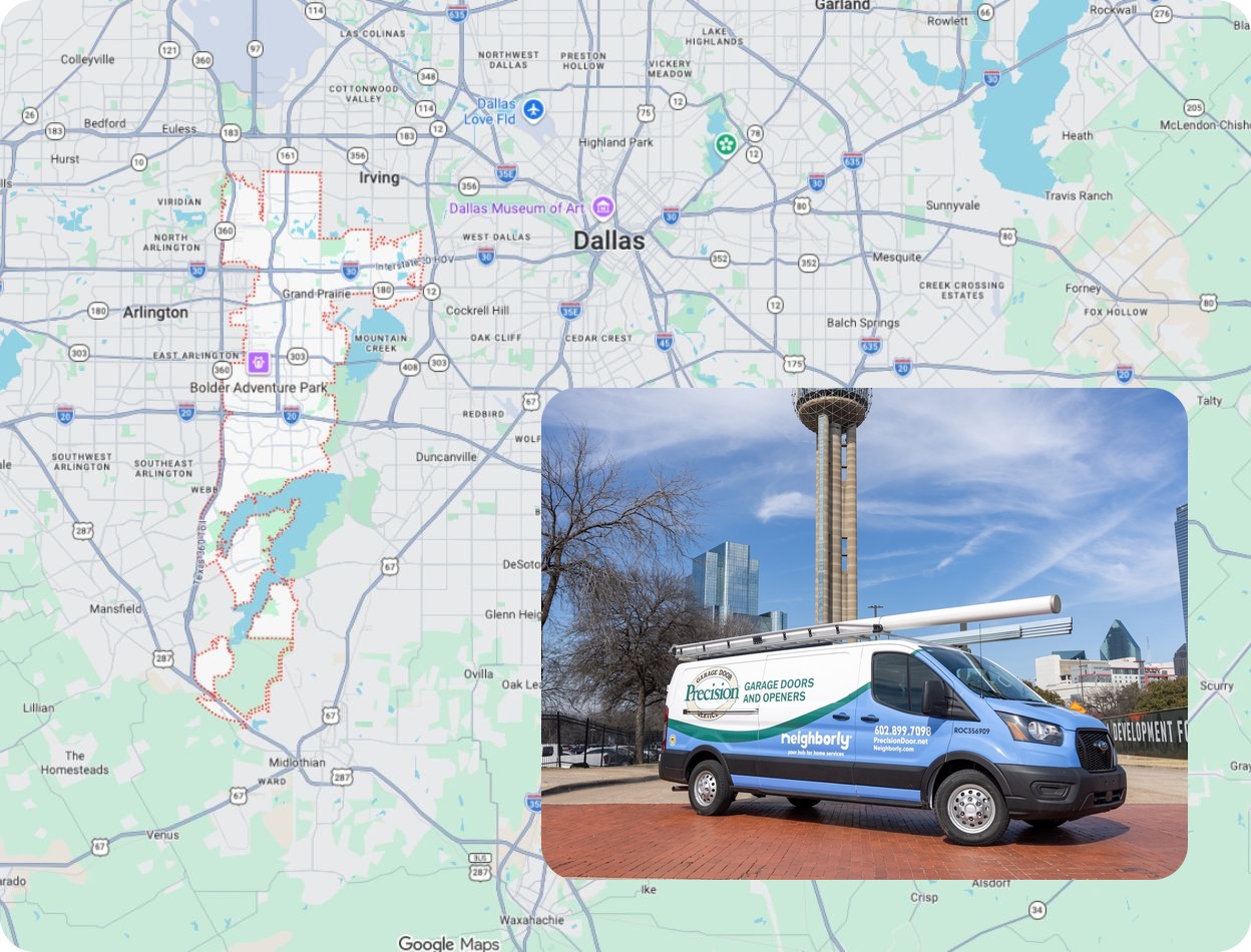 Precision Garage Door Service® of [location] map