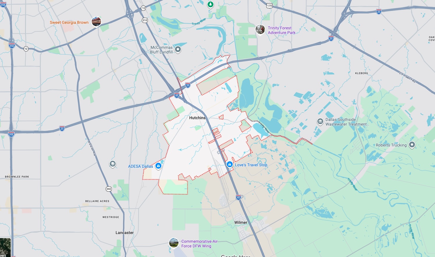 Precision Garage Door Service® of Hutchins map