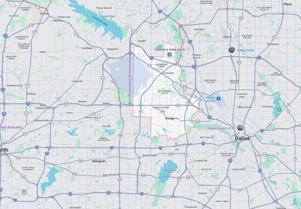 Precision Garage Door Service® of Irving map