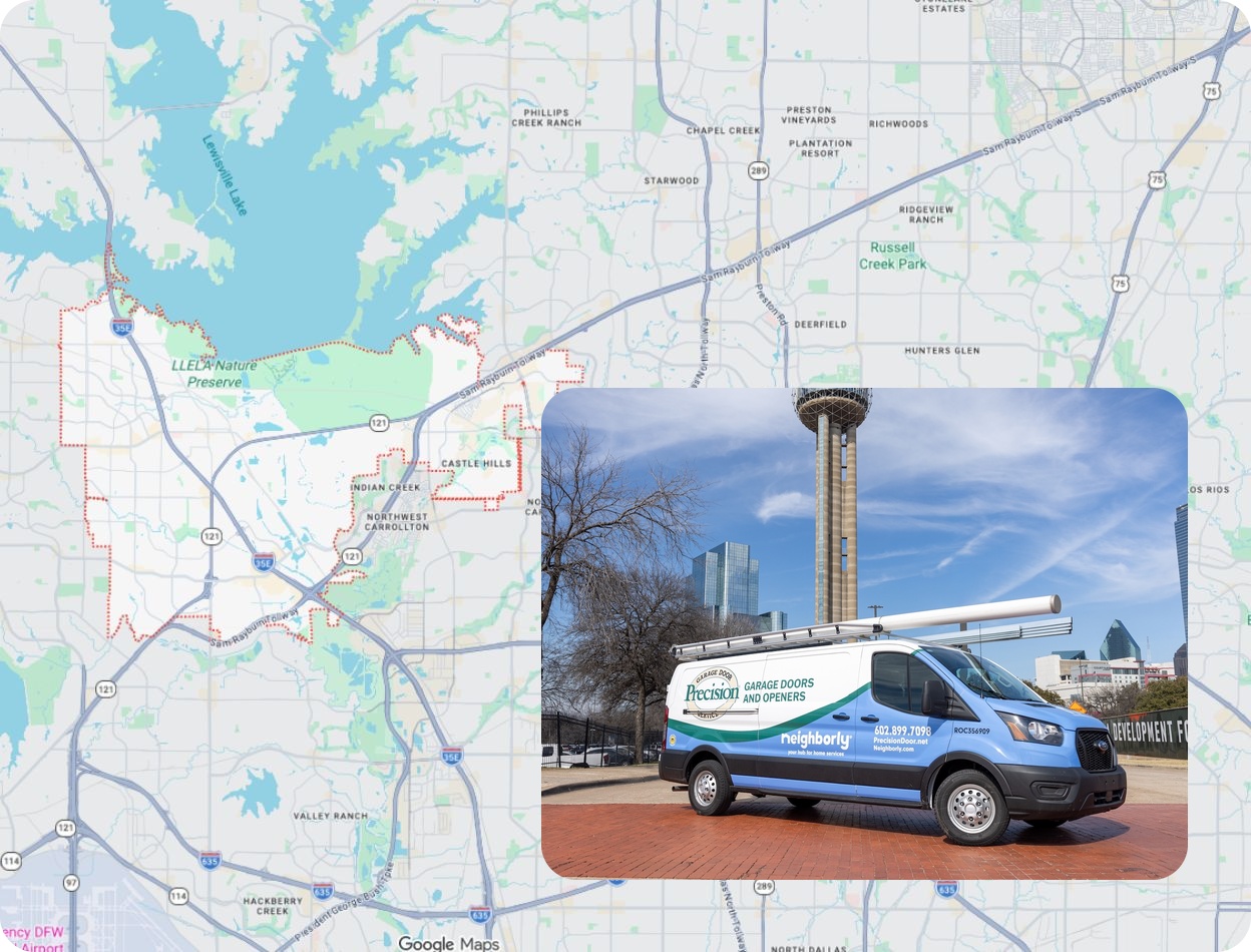 Precision Garage Door Service® of [location] map