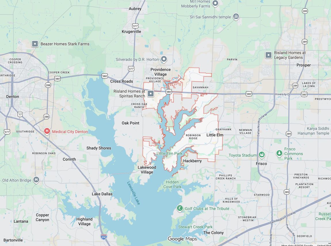 Precision Garage Door Service® of Little Elm map