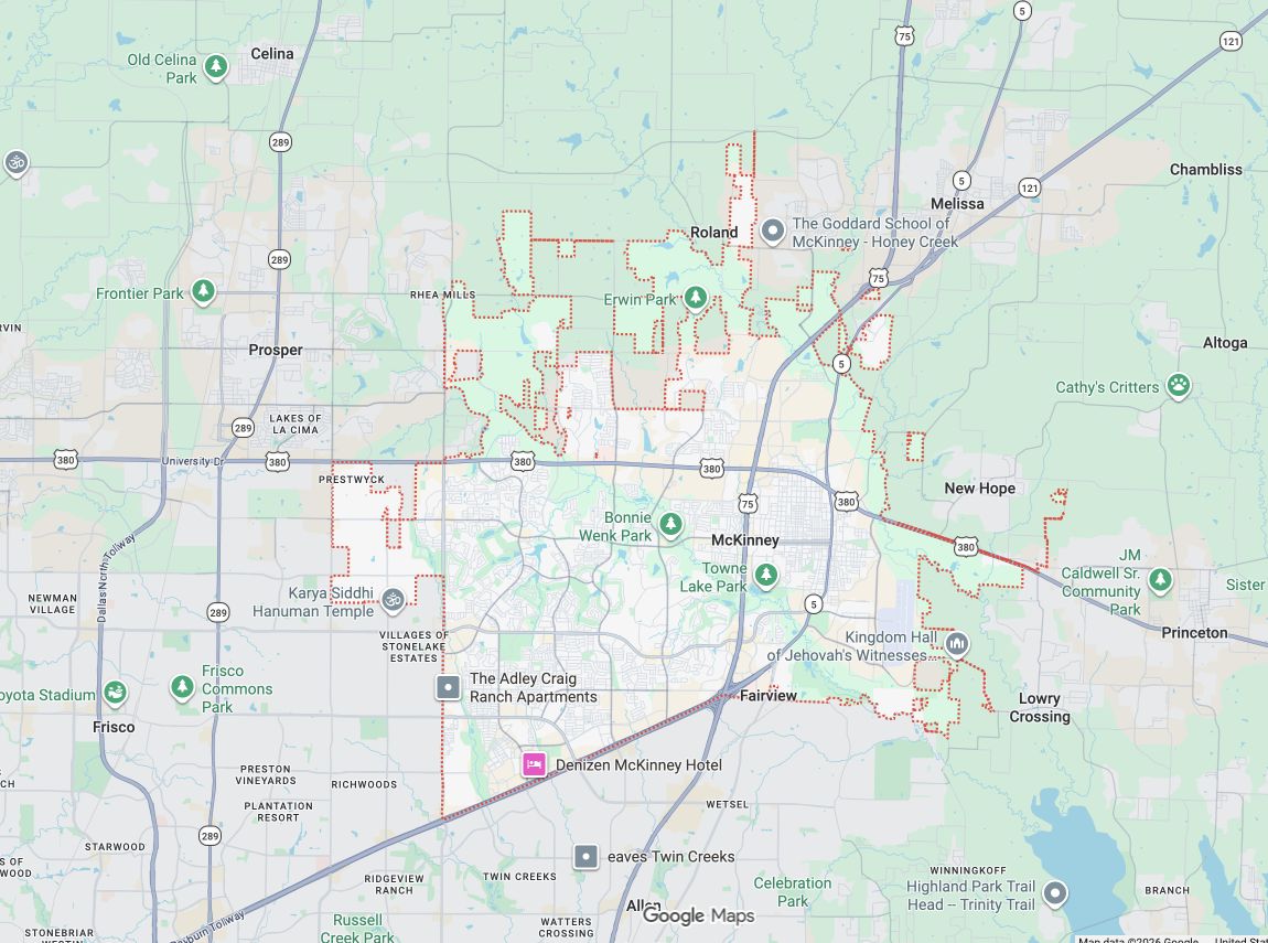 Precision Garage Door Service® of McKinney/Allen map