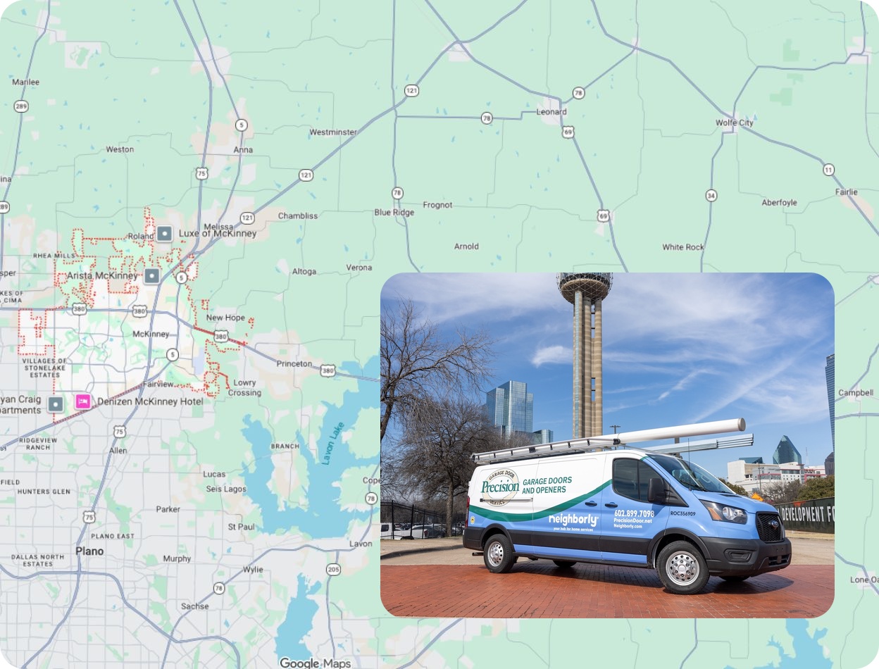 Precision Garage Door Service® of [location] map