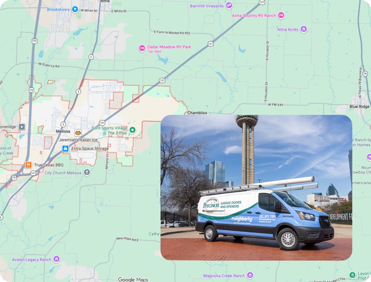 Precision Garage Door Service® of [location] map