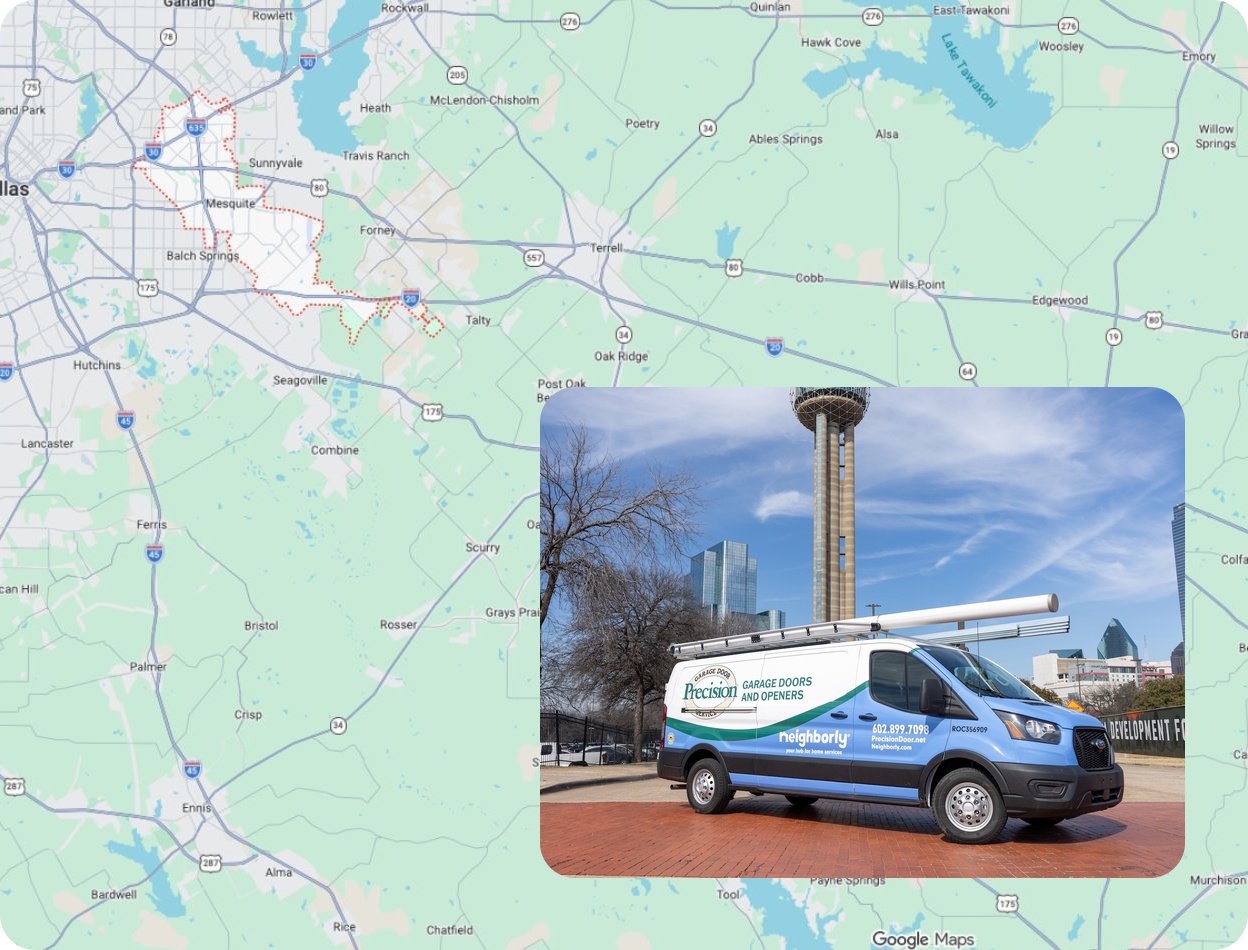 Precision Garage Door Service® of [location] map