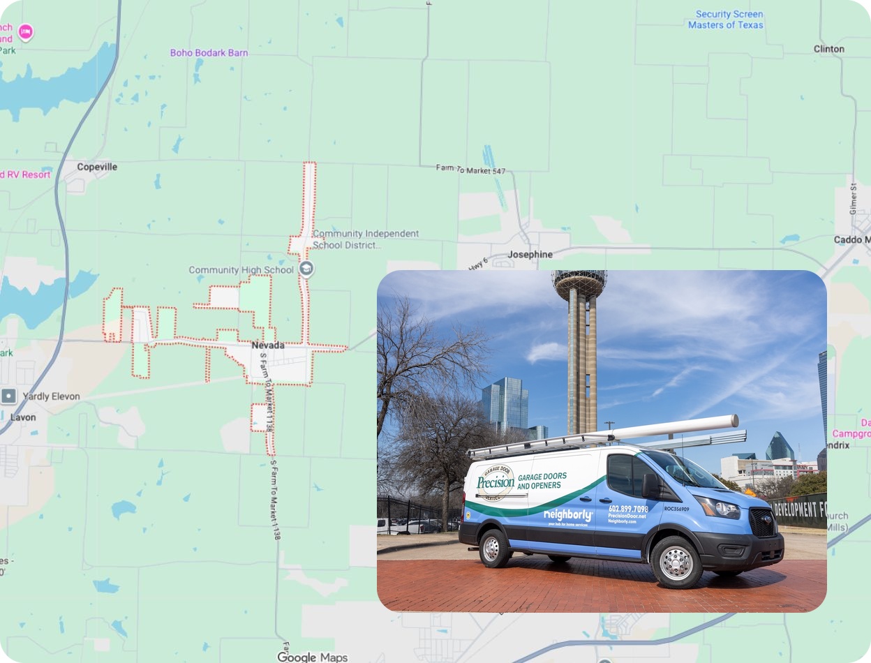 Precision Garage Door Service® of [location] map