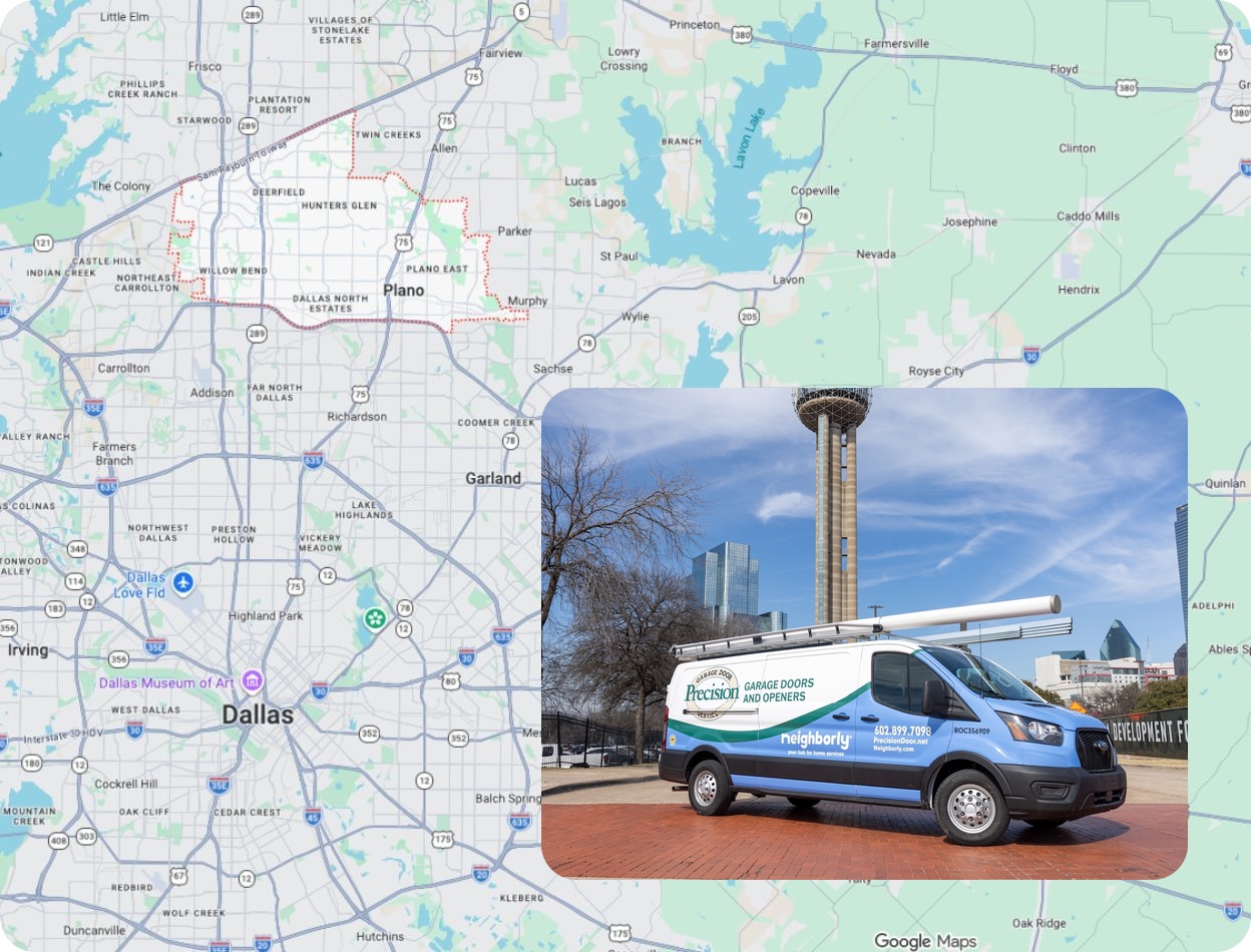 Precision Garage Door Service® of [location] map