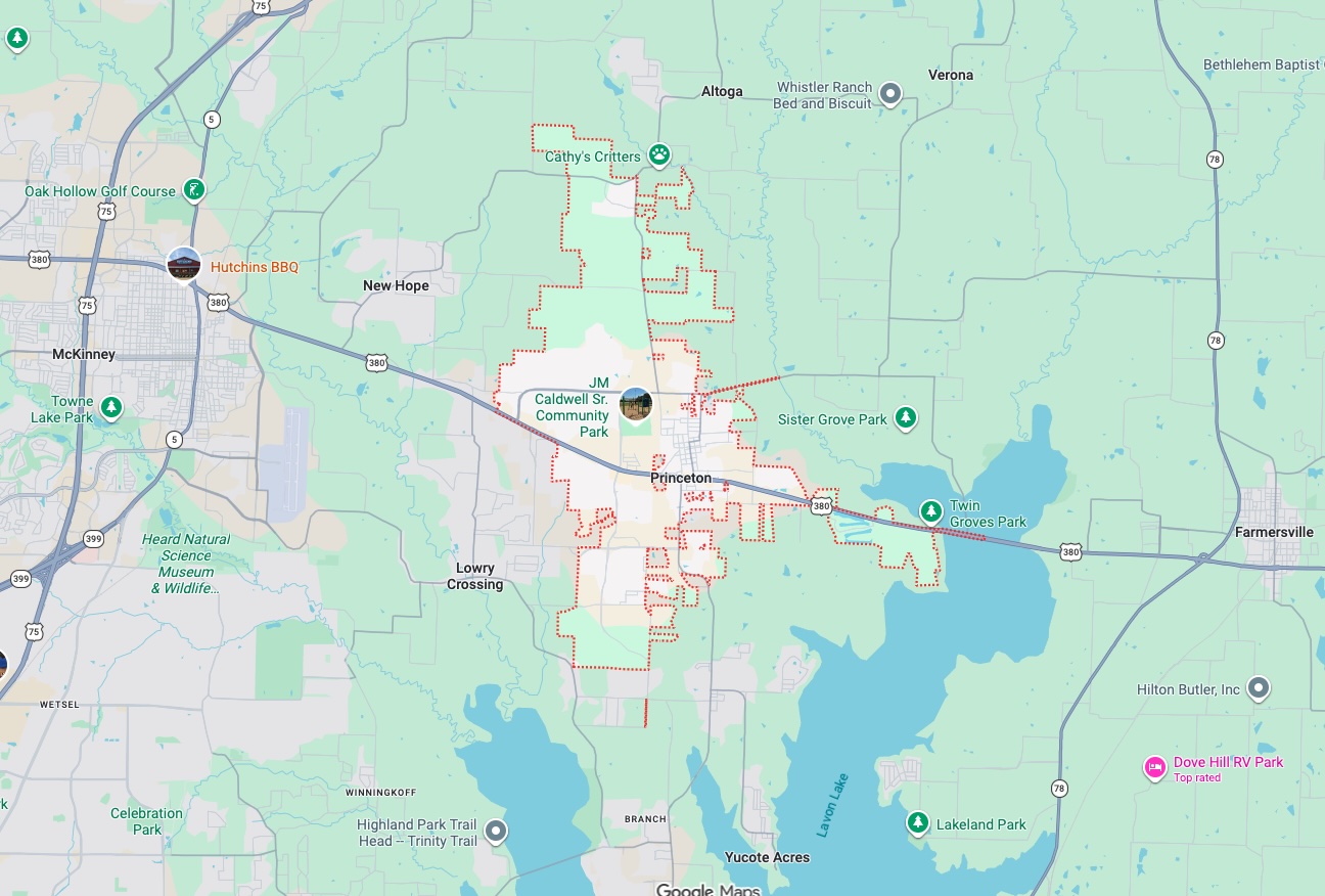 Precision Garage Door Service® of Princeton map