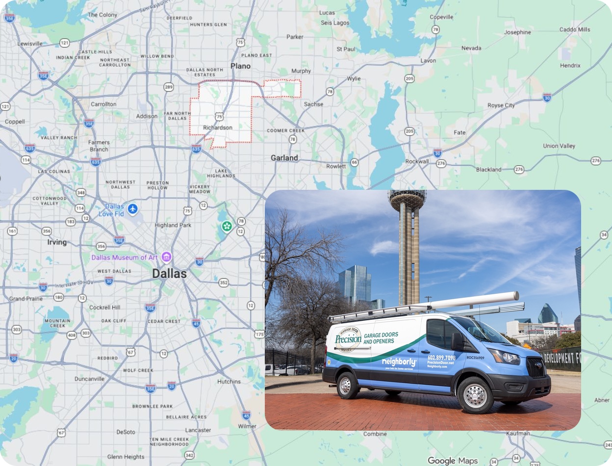 Precision Garage Door Service® of [location] map