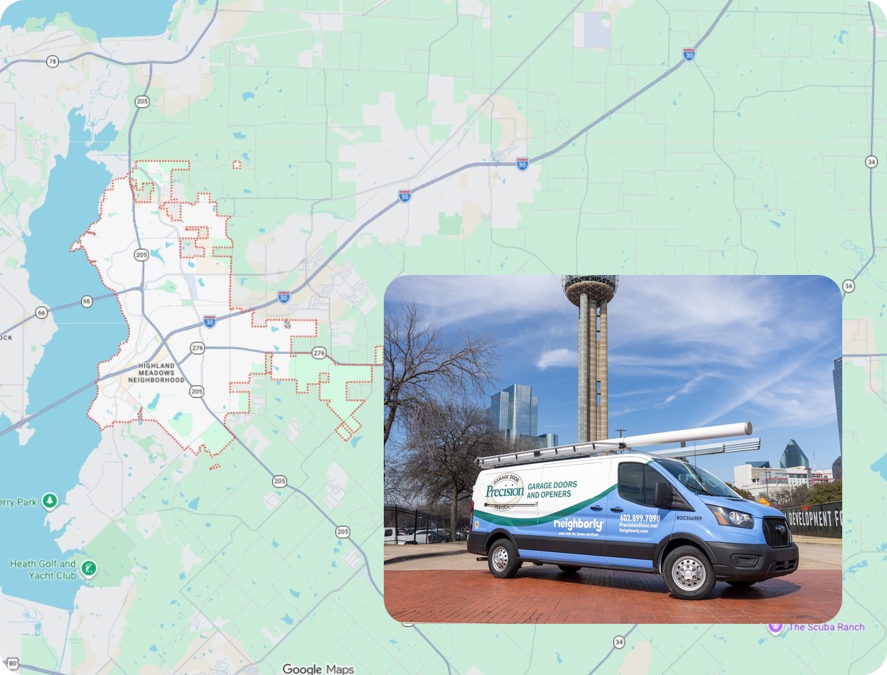 Precision Garage Door Service® of [location] map