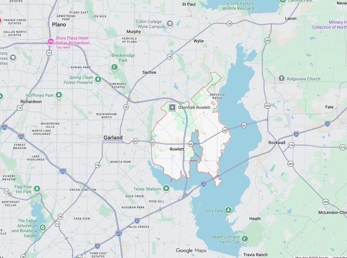 Precision Garage Door Service® of Rowlett map