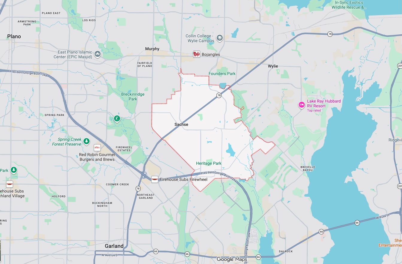 Precision Garage Door Service® of Sachse map