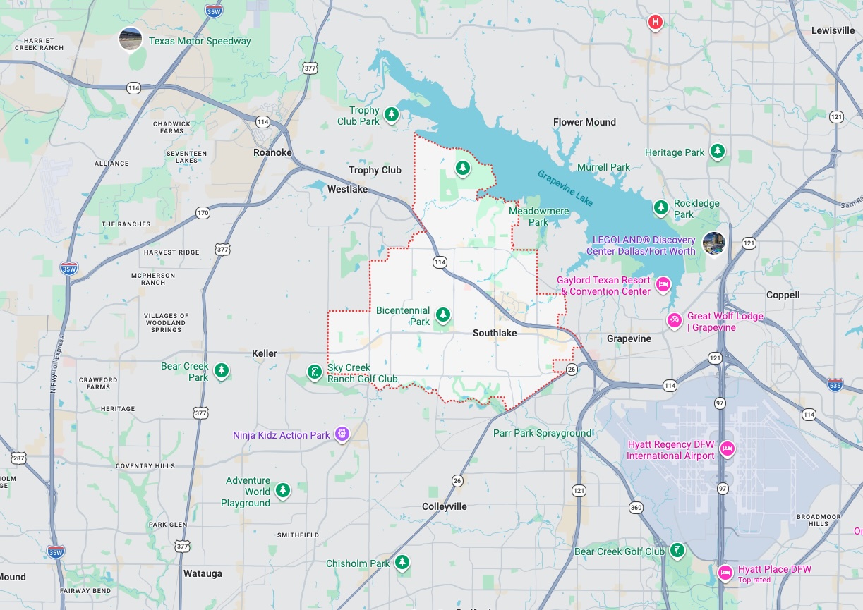 Precision Garage Door Service® of Southlake map