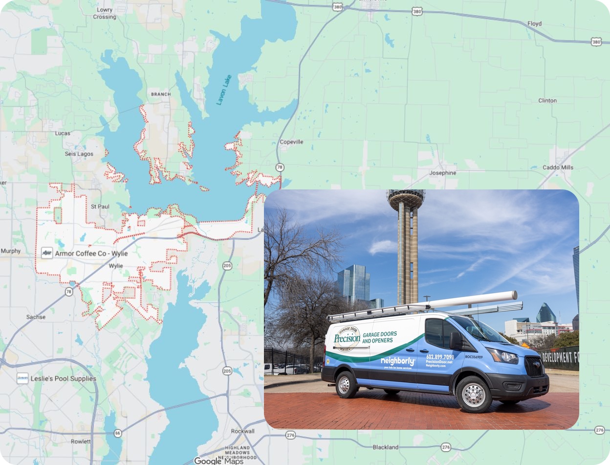 Precision Garage Door Service® of [location] map